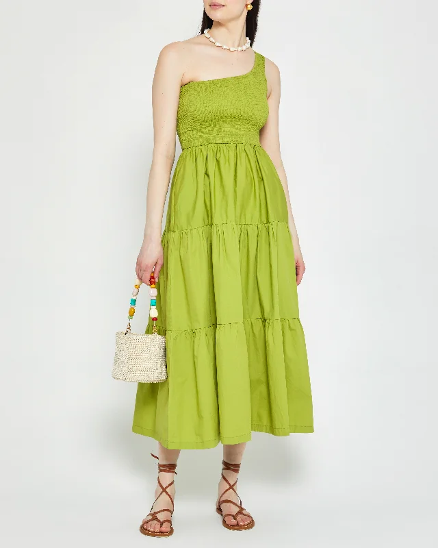Midi dresses with sheer panels for a touch of allure Milada Dress