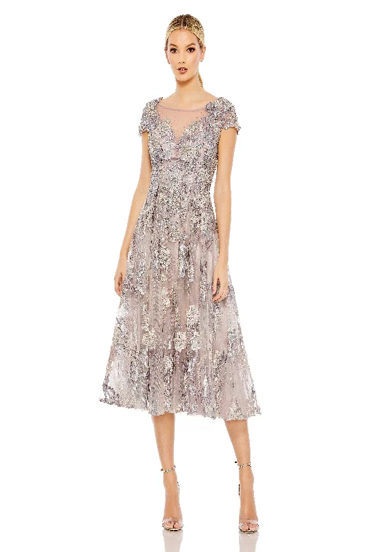 Maxi - inspired midi dresses with flowing fabrics for a beachy vibe Mac Duggal 20315 Maxi - inspired midi dresses with flowing fabrics for a beachy vibe Mac Duggal 20315
