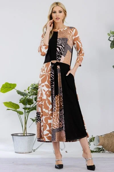Sleeveless midi dresses with lace details for summer weddings Full Size Multi Pattern Front Tie Midi Dress Plus Size Sleeveless midi dresses with lace details for summer weddings Full Size Multi Pattern Front Tie Midi Dress Plus Size