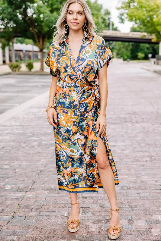 Midi dresses with ribbed textures for a unique and tactile appearance Wild Confidence Midnight Blue Abstract Midi Dress Midi dresses with ribbed textures for a unique and tactile appearance Wild Confidence Midnight Blue Abstract Midi Dress