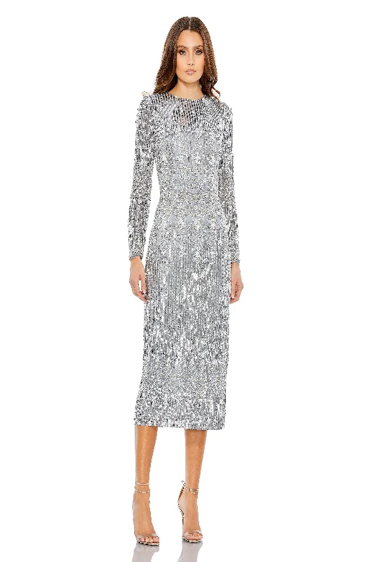 Maxi - inspired midi dresses with flowing fabrics for a beachy vibe Mac Duggal 5576