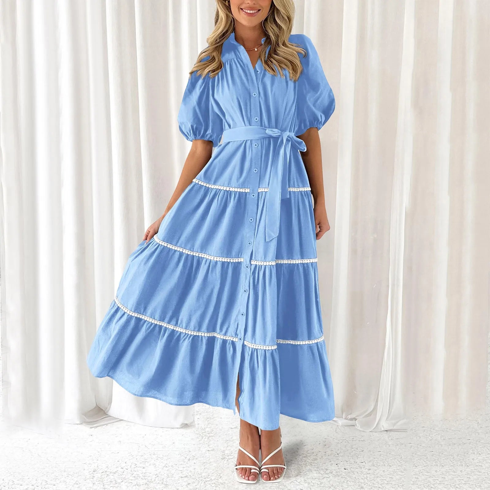 Plaid midi dresses for a fall - themed family gathering Women Suspender Fashion V-neck Backless High Waist Large Swing Vestido Summer Female Chic Vacation Robes Midi Dress Plaid midi dresses for a fall - themed family gathering Women Suspender Fashion V-neck Backless High Waist Large Swing Vestido Summer Female Chic Vacation Robes Midi Dress