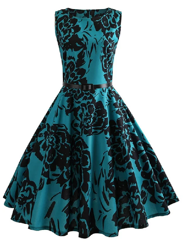 Plaid midi dresses for a fall - themed family gathering BerriesJam - Floral Print Vintage Elegant Swing Rockabilly Party Dress Plaid midi dresses for a fall - themed family gathering BerriesJam - Floral Print Vintage Elegant Swing Rockabilly Party Dress