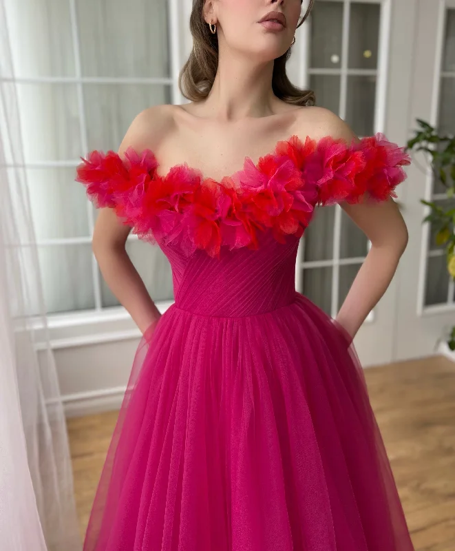 Mini dresses with bow accents for a sweet look Cerise Fleur Midi Dress