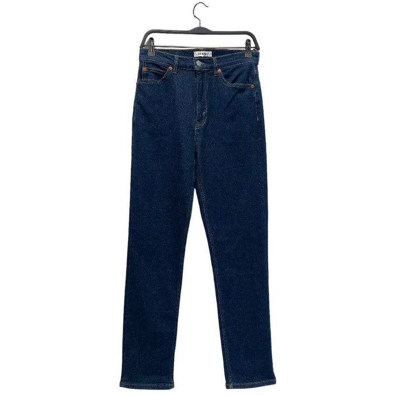 Tapered Leg Women's Wool Blend Trousers for WinterRE/DONE/Bottoms[PO]/27/BLU/Denim/RIGIDLIKE