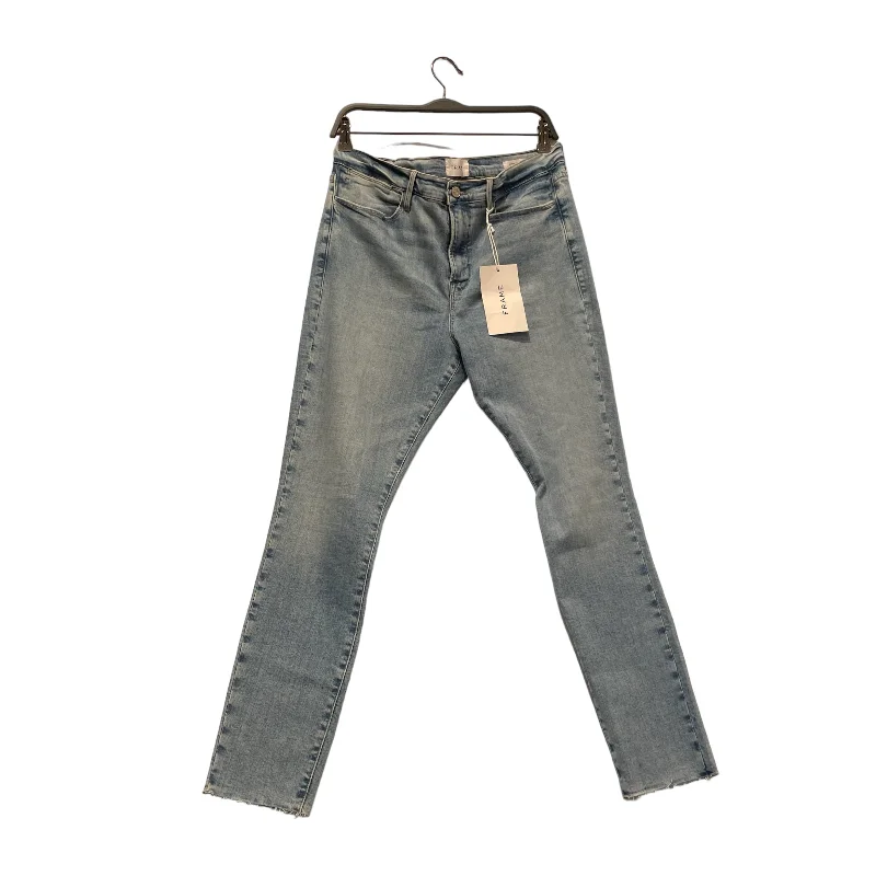 Palazzo Style Women's Printed Trousers in Bohemian PatternsFRAME/Bottoms[PO]/33/BLU/Denim/LEHIGH