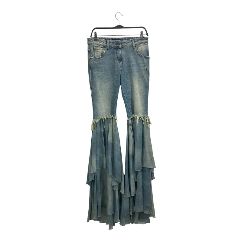 Plus Size Women's High - Waisted Bootcut Jeans in Distressed StyleBLUMARINE/Bottoms/4/Denim/BLU/FLOUNCE JEANS Plus Size Women's High - Waisted Bootcut Jeans in Distressed StyleBLUMARINE/Bottoms/4/Denim/BLU/FLOUNCE JEANS