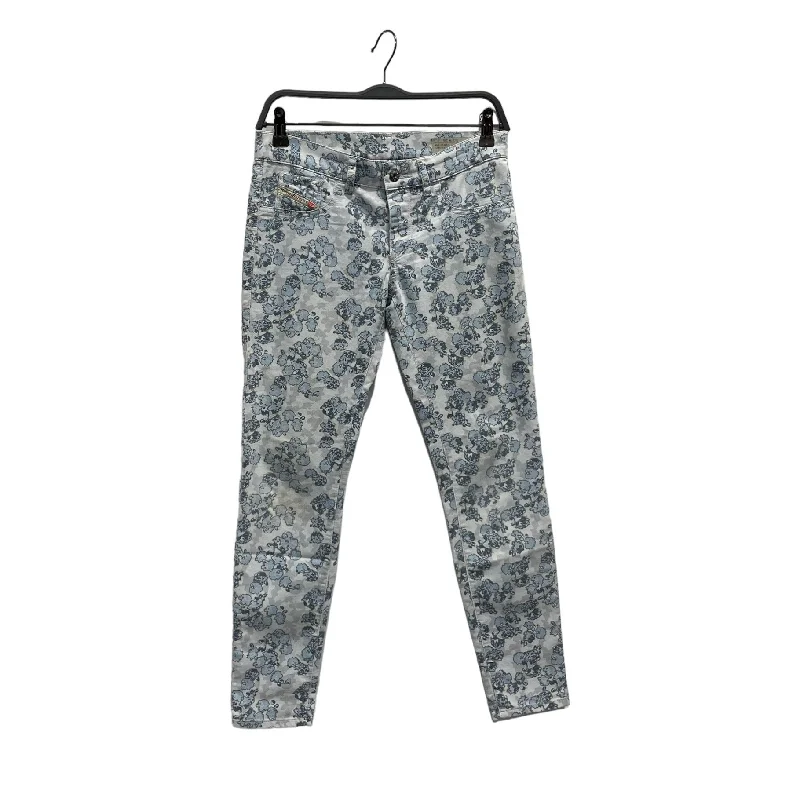 Cropped Women's Corduroy Pants in Autumn ColorsDIESEL///Skinny Pants/26/Floral Pattern/Denim/BLU//W [Designers] Essentials/