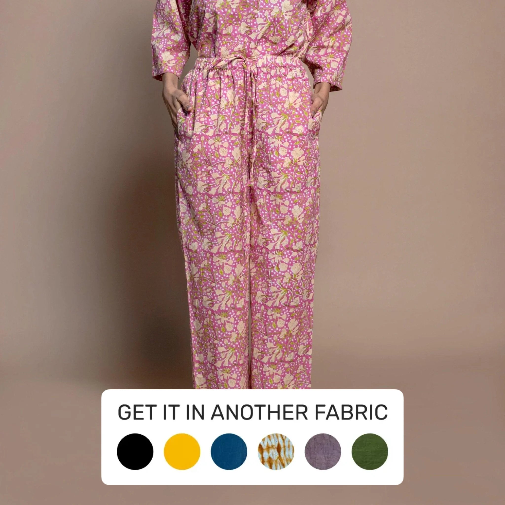 Tapered Leg Women's Wool Blend Trousers for WinterFuchsia Floral Block Print Elasticated Cotton Pajama Pant Tapered Leg Women's Wool Blend Trousers for WinterFuchsia Floral Block Print Elasticated Cotton Pajama Pant