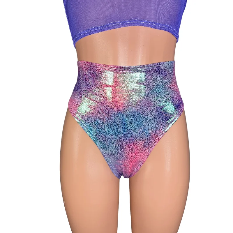 Plus Size Women's Patchwork - Design Jeans for a Unique AppearanceHIGH Thigh Hot Pants in Rainbow Mystique Spandex | High Waist Bikini Plus Size Women's Patchwork - Design Jeans for a Unique AppearanceHIGH Thigh Hot Pants in Rainbow Mystique Spandex | High Waist Bikini