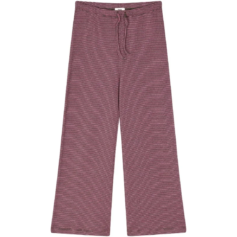 Cropped Women's Corduroy Pants in Autumn ColorsMads Nørgaard Rosin/Carmine Rose 2x2 Cotton Stripe Verona Pants Cropped Women's Corduroy Pants in Autumn ColorsMads Nørgaard Rosin/Carmine Rose 2x2 Cotton Stripe Verona Pants