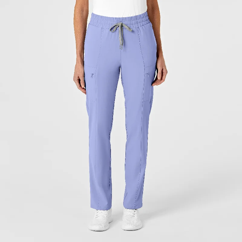 Women's Straight - Leg Linen Pants for a Breezy Summer LookRENEW Women's High Waist Slim Leg Scrub Pant - Ceil Blue Women's Straight - Leg Linen Pants for a Breezy Summer LookRENEW Women's High Waist Slim Leg Scrub Pant - Ceil Blue