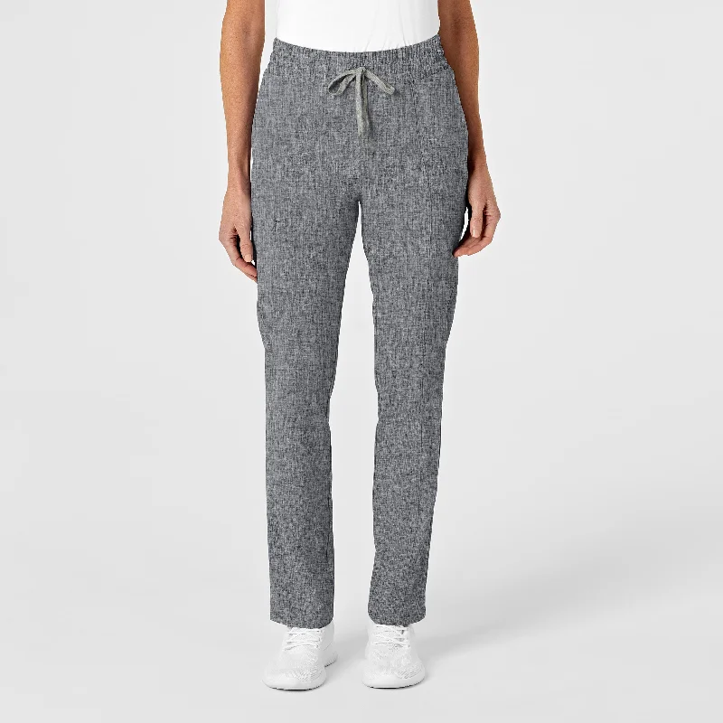 Ankle - Length Women's Printed Joggers for TravelingRENEW Women's High Waist Slim Leg Scrub Pant - Grey Heather Ankle - Length Women's Printed Joggers for TravelingRENEW Women's High Waist Slim Leg Scrub Pant - Grey Heather