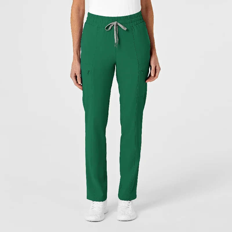 Plus Size Women's Patchwork - Design Jeans for a Unique AppearanceRENEW Women's High Waist Slim Leg Scrub Pant - Hunter Plus Size Women's Patchwork - Design Jeans for a Unique AppearanceRENEW Women's High Waist Slim Leg Scrub Pant - Hunter