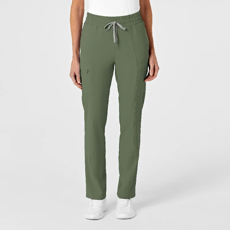 Tapered Leg Women's Wool Blend Trousers for WinterRENEW Women's High Waist Slim Leg Scrub Pant - Olive Tapered Leg Women's Wool Blend Trousers for WinterRENEW Women's High Waist Slim Leg Scrub Pant - Olive