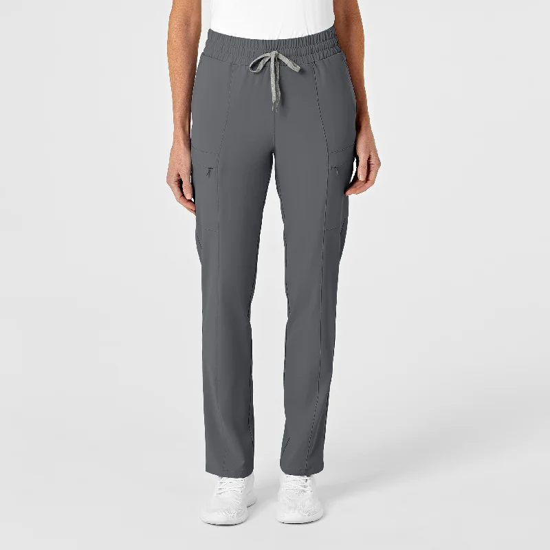 Women's Straight - Leg Linen Pants for a Breezy Summer LookRENEW Women's High Waist Slim Leg Scrub Pant - Pewter Women's Straight - Leg Linen Pants for a Breezy Summer LookRENEW Women's High Waist Slim Leg Scrub Pant - Pewter