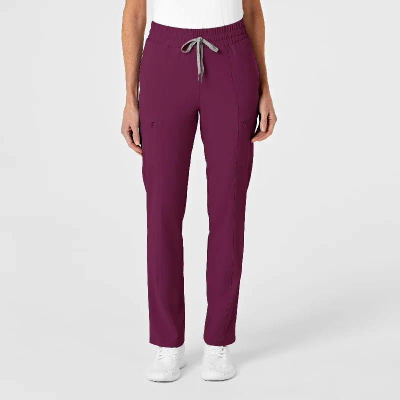 Cigarette Style Women's Printed Linen Blend Pants for Casual DaysRENEW Women's High Waist Slim Leg Scrub Pant - Wine Cigarette Style Women's Printed Linen Blend Pants for Casual DaysRENEW Women's High Waist Slim Leg Scrub Pant - Wine