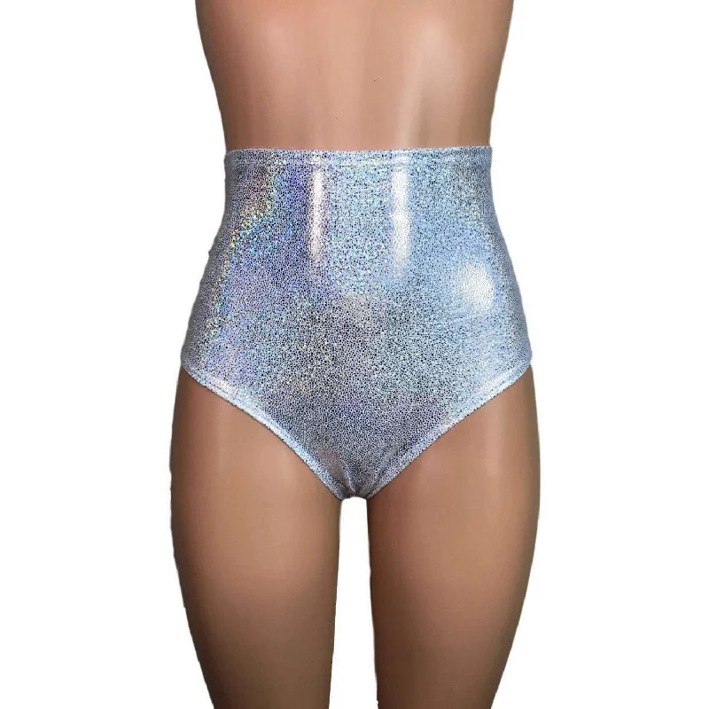 Plus Size Women's Cargo Pants with Multiple Pockets for HikingHigh Waist Hot Pants - Silver Holographic Plus Size Women's Cargo Pants with Multiple Pockets for HikingHigh Waist Hot Pants - Silver Holographic