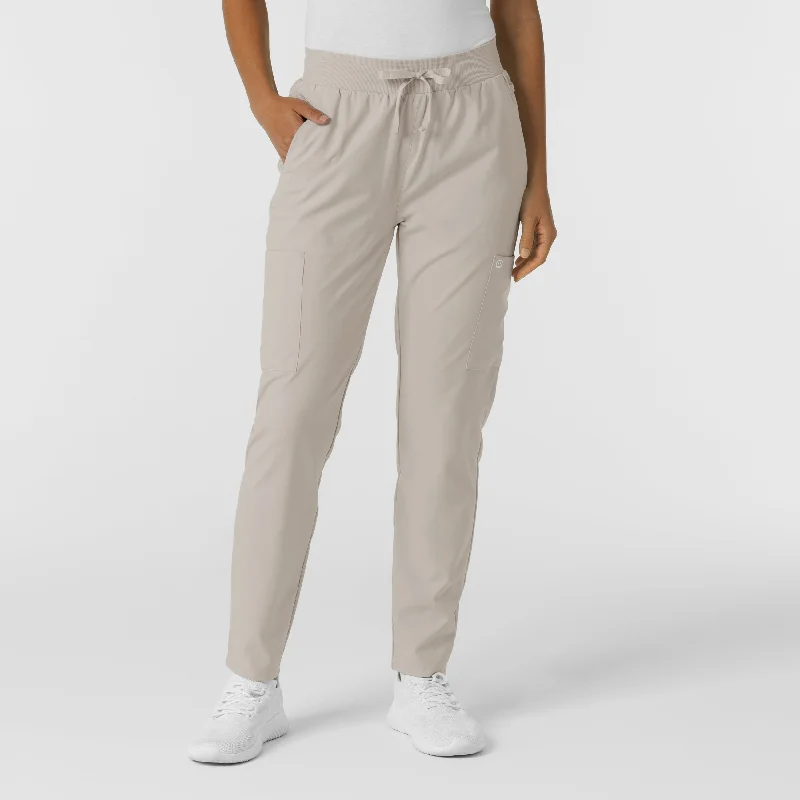 Plus Size Women's Pleated Front Dress Pants for Office WearW123 Women's Flex-n-Reach Track Scrub Pant - Cloud Plus Size Women's Pleated Front Dress Pants for Office WearW123 Women's Flex-n-Reach Track Scrub Pant - Cloud