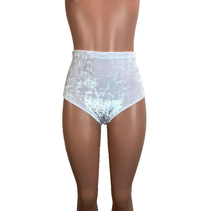 Cigarette Style Women's Printed Linen Blend Pants for Casual DaysHigh Waist Hot Pants - White Crushed Velvet Cigarette Style Women's Printed Linen Blend Pants for Casual DaysHigh Waist Hot Pants - White Crushed Velvet