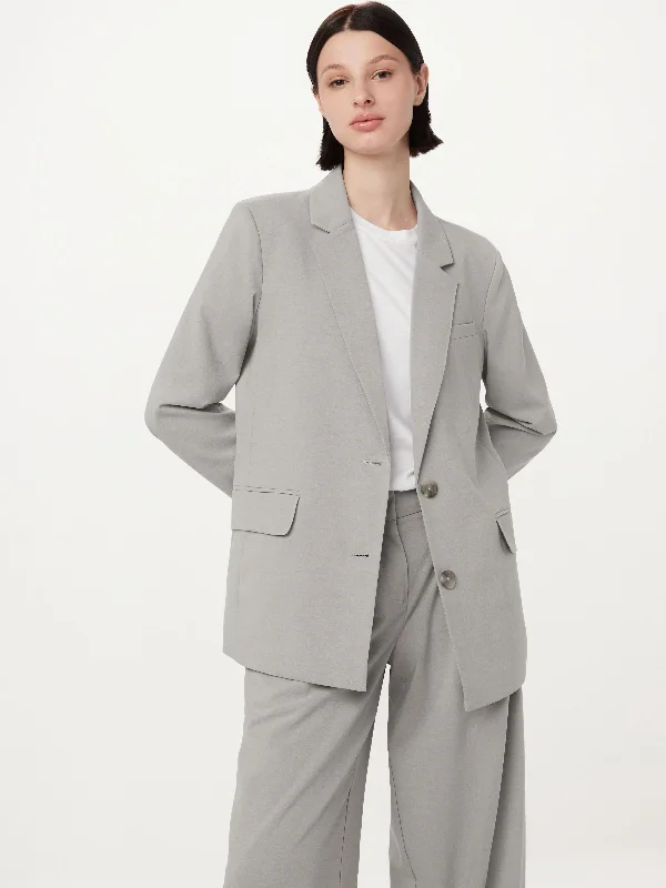 Double - Breasted Women's Polyester Blazers in Bright Colors for a Fun StyleThe Relaxed 2-Button Blazer in Light Grey