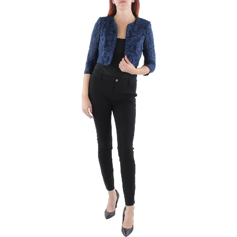 Women's Peplum Blazers in Emerald Green for a Stylish Work AttireAlex Evenings Womens Embroidered Glitter Bolero