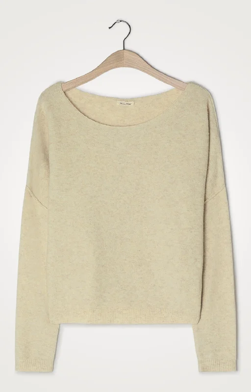 v neck women cardigan to elongate the necklinePull  Dam225 Sable-Chine