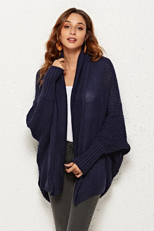 lightweight women cardigan for spring and fallAngel Wings Open Front Dolman Sleeve Longline Cardigan