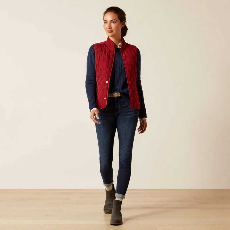 Petite women's wool blend coats with a tailored fit for a flattering silhouetteAriat Ladies Woodside Vest Rubaiyat