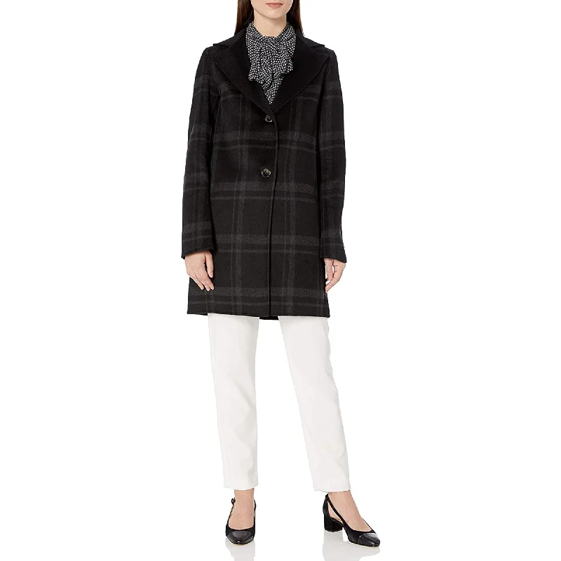 Women's waterproof parka coats with multiple pockets for practicalityT Tahari Women's Jayden Double Face Topper with Button Closure Plaid Check Coat Women's waterproof parka coats with multiple pockets for practicalityT Tahari Women's Jayden Double Face Topper with Button Closure Plaid Check Coat