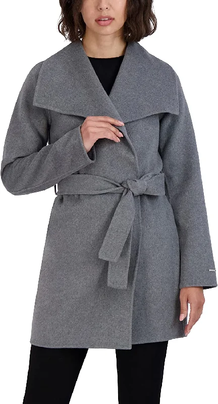 Quilted down women's coats with removable hoods for outdoor activitiesTahari Women's Ash Gray Wool Wrap Coat Jacket Ella Quilted down women's coats with removable hoods for outdoor activitiesTahari Women's Ash Gray Wool Wrap Coat Jacket Ella