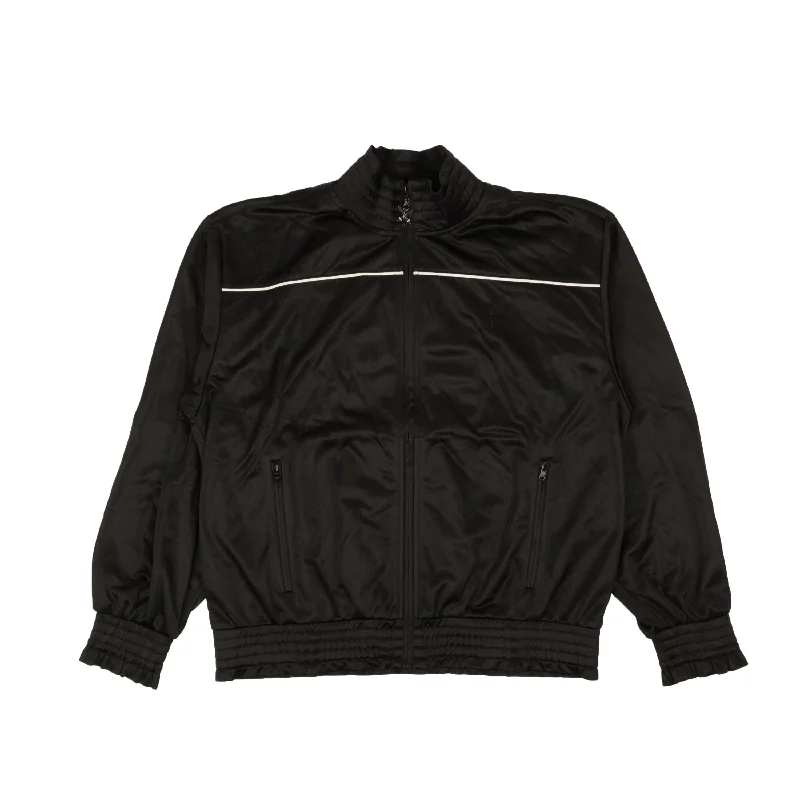 Plus size women's wool blend coats for a warm and stylish winterOPENING CEREMONY Black Polyester Ruffle Smocked Track Jacket Plus size women's wool blend coats for a warm and stylish winterOPENING CEREMONY Black Polyester Ruffle Smocked Track Jacket