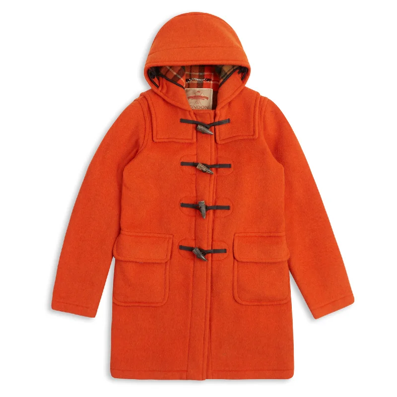 Women's waterproof parka coats with multiple pockets for practicalityBurrows & Hare Women’s Duffle Coat - Orange Women's waterproof parka coats with multiple pockets for practicalityBurrows & Hare Women’s Duffle Coat - Orange