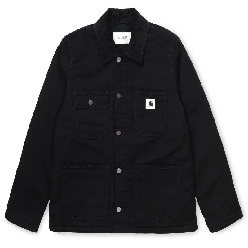 Women's waterproof parka coats with multiple pockets for practicalityCarhartt WIP Womens Michigan Jacket Black / Black Rinsed