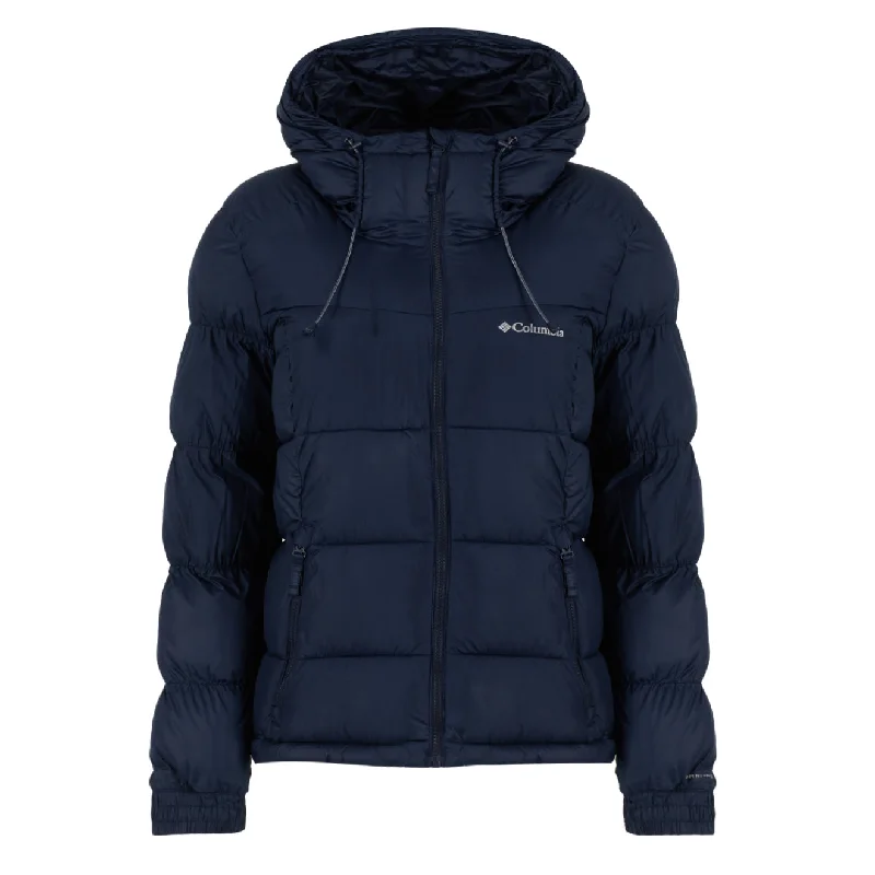 Women's reversible down coats with two - tone designs for versatile stylingColumbia Womens Pike Lake II Hooded Puffer Jacket Dark Nocturnal
