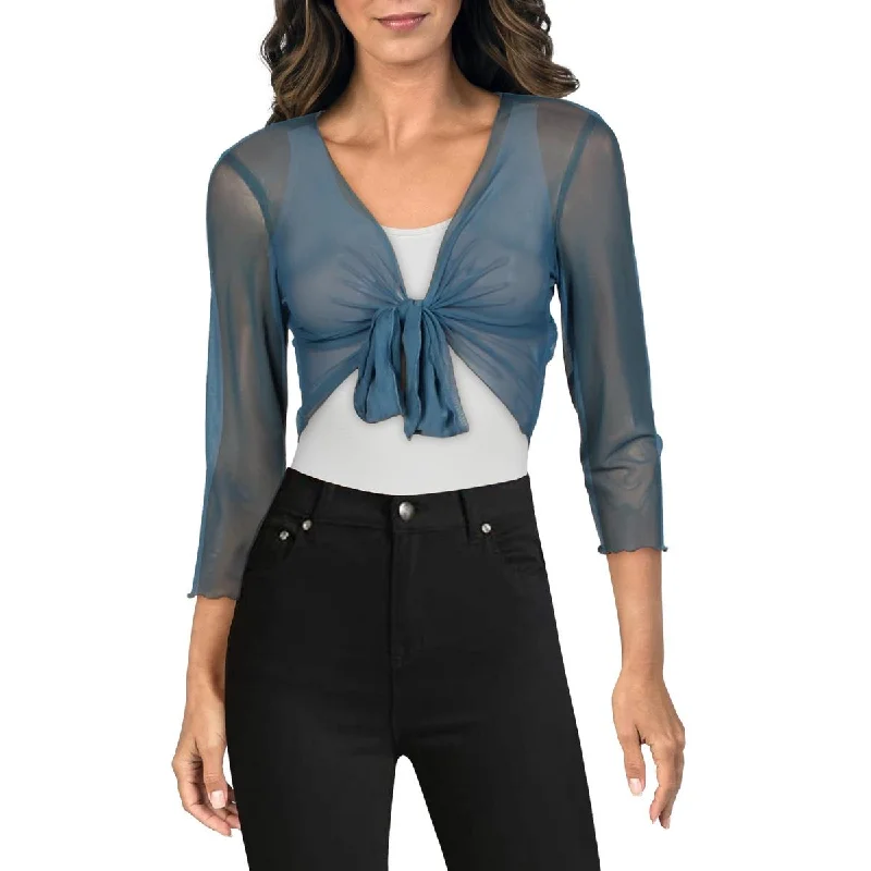 Double - Breasted Women's Leather Blazers in Taupe for an Edgy LookConnected Apparel Womens Cardigan Sheer Bolero Double - Breasted Women's Leather Blazers in Taupe for an Edgy LookConnected Apparel Womens Cardigan Sheer Bolero
