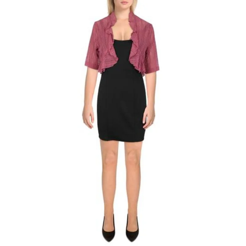 Double - Breasted Women's Leather Blazers in Taupe for an Edgy LookConnected Apparel Womens Plus Knit Ruffled Bolero Double - Breasted Women's Leather Blazers in Taupe for an Edgy LookConnected Apparel Womens Plus Knit Ruffled Bolero