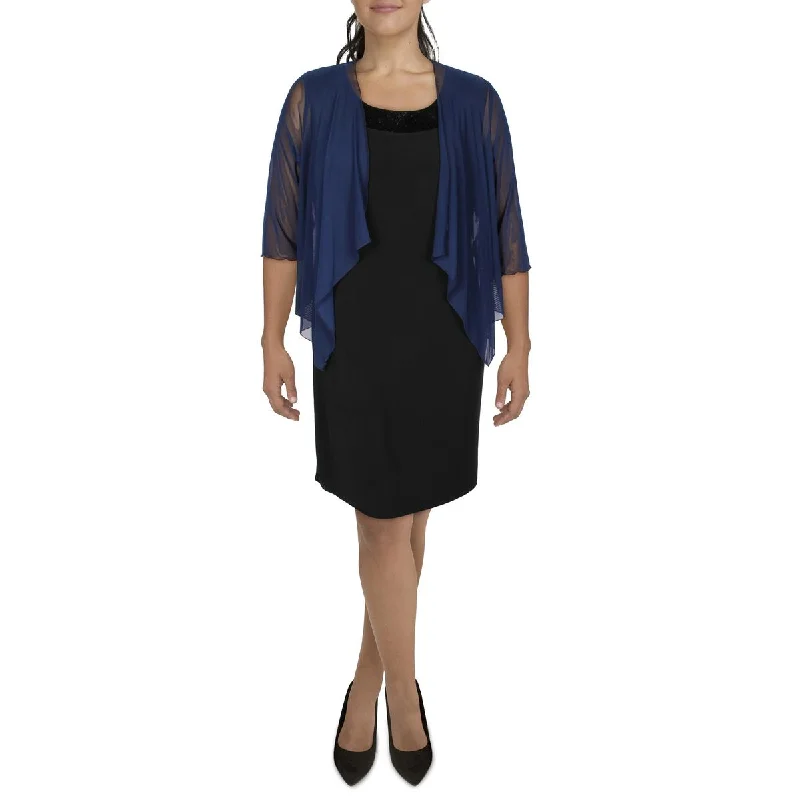 Plus Size Women's Military - Inspired Blazers with Gold Accents for a Bold LookConnected Apparel Womens Plus Mesh Sheer Bolero Plus Size Women's Military - Inspired Blazers with Gold Accents for a Bold LookConnected Apparel Womens Plus Mesh Sheer Bolero