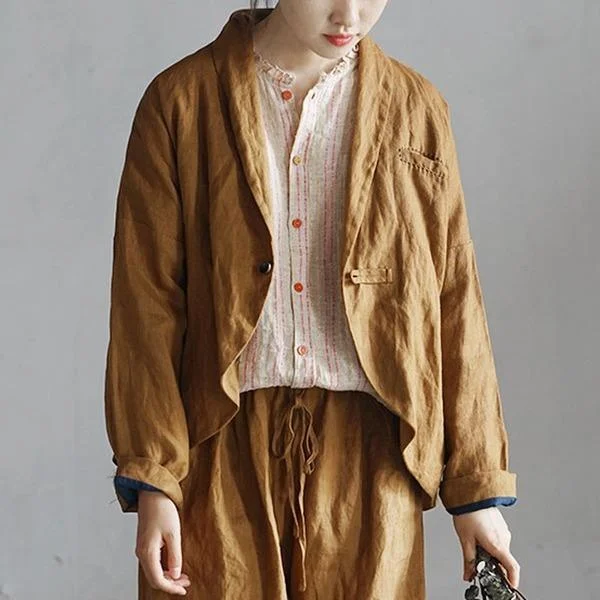 Women's waterproof parka coats with multiple pockets for practicalityCotton Linen Retro Turn-down Collar Single Button Long Sleeve Coats Women's waterproof parka coats with multiple pockets for practicalityCotton Linen Retro Turn-down Collar Single Button Long Sleeve Coats