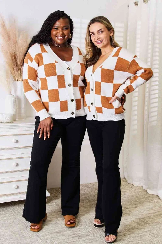 color block women cardigan with bold huesDouble Take Button-Up V-Neck Dropped Shoulder Cardigan color block women cardigan with bold huesDouble Take Button-Up V-Neck Dropped Shoulder Cardigan