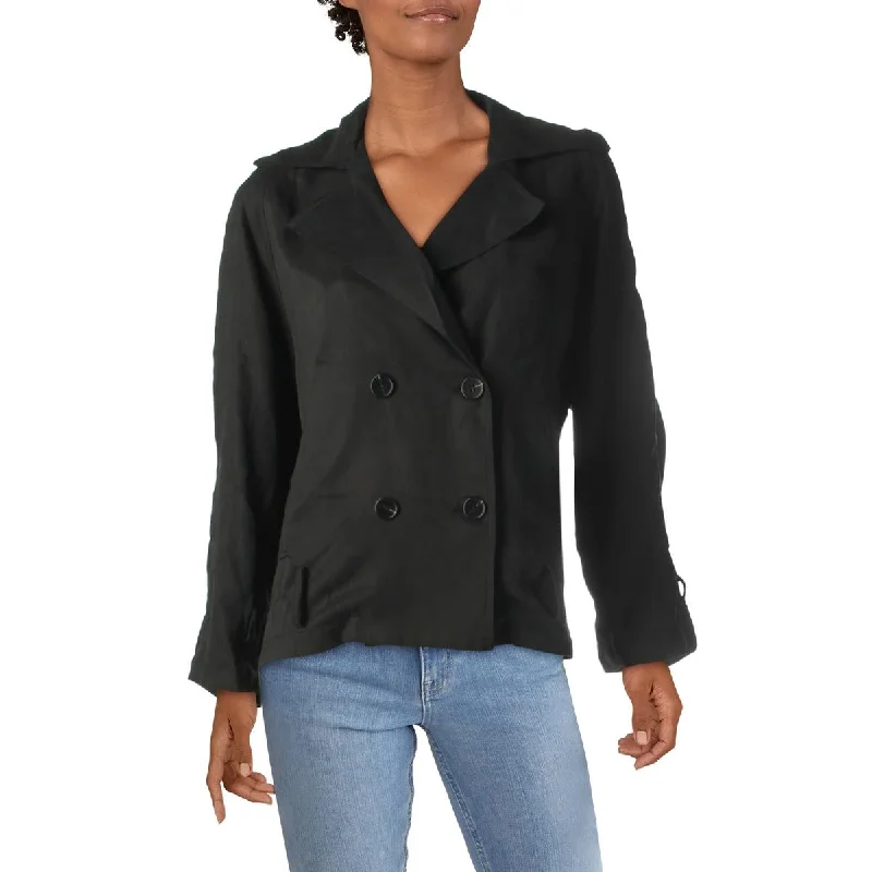 Single - Breasted Women's Tweed Blazers with Gold Buttons for a Classic LookEssue Womens Woven Belted Jacket Single - Breasted Women's Tweed Blazers with Gold Buttons for a Classic LookEssue Womens Woven Belted Jacket