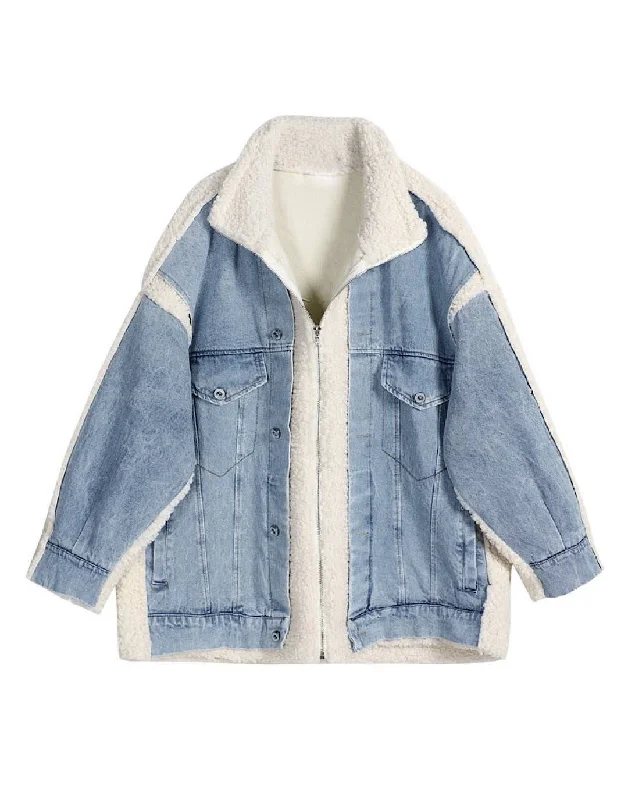 Oversized Women's Printed Blazers in Animal Patterns for a Statement PieceFaux Fur Patched Denim Coat Oversized Women's Printed Blazers in Animal Patterns for a Statement PieceFaux Fur Patched Denim Coat