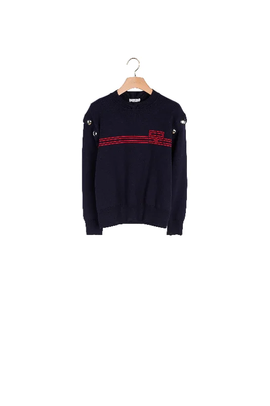 boyfriend style women cardigan for a relaxed fitPull avec pressions
