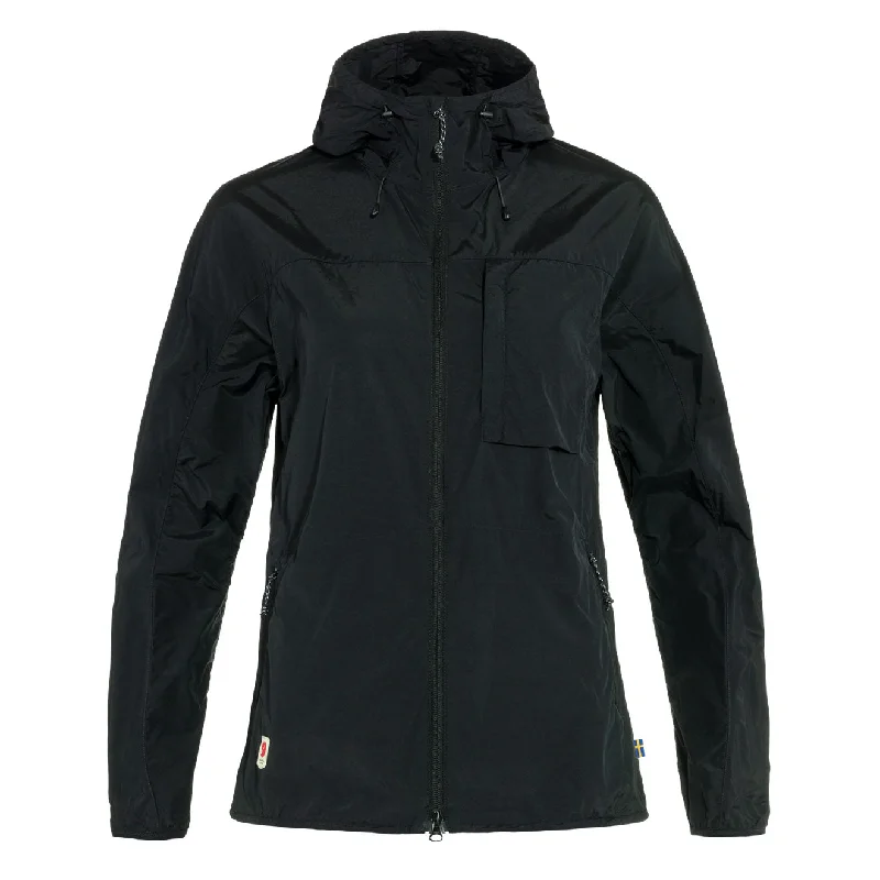 Checkered women's wool coats in a classic pattern for a timeless styleFjallraven Womens High Coast Wind Jacket Black Checkered women's wool coats in a classic pattern for a timeless styleFjallraven Womens High Coast Wind Jacket Black