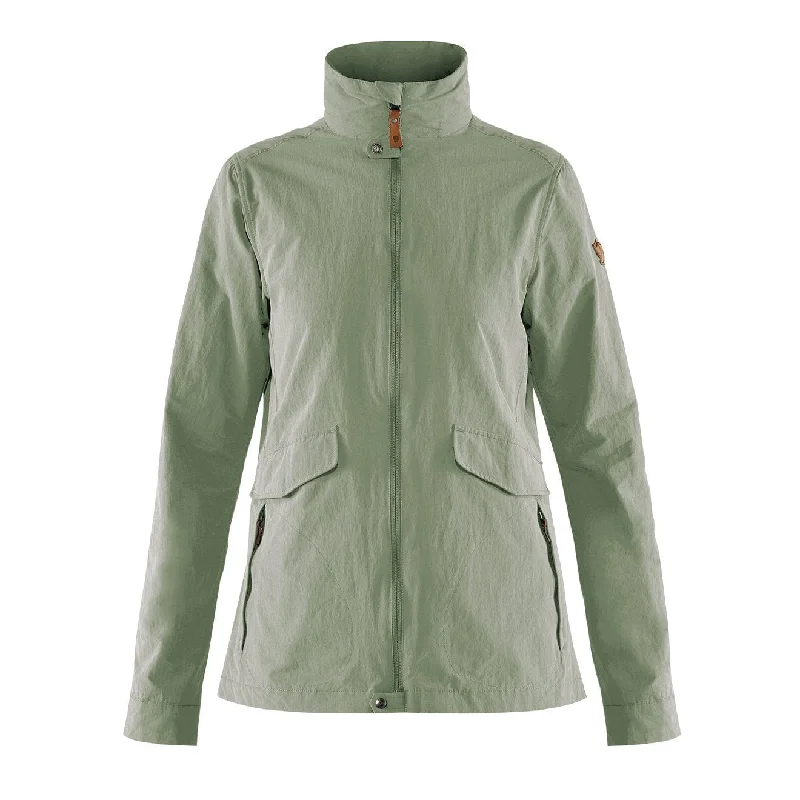 Women's longline double - breasted camel coats for a sophisticated lookFjallraven Womens Travellers MT Jacket Sage Green Women's longline double - breasted camel coats for a sophisticated lookFjallraven Womens Travellers MT Jacket Sage Green