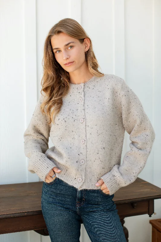 hand knitted women cardigan with artisanal charmHattie Cardigan