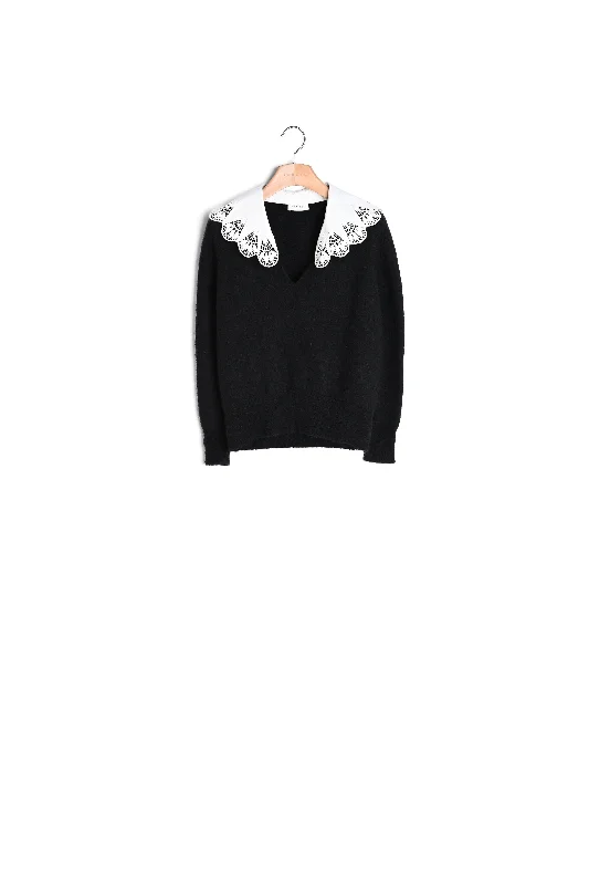 lightweight women cardigan for spring and fallPull avec col en popeline