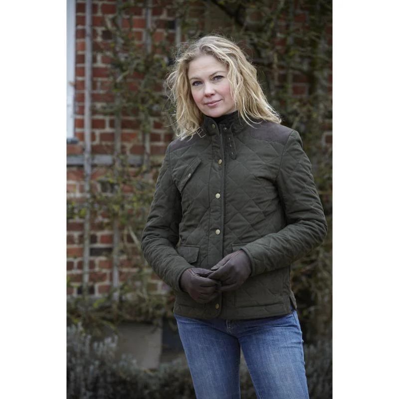 Belted women's cashmere coats in soft pastels for a luxurious feelLaksen Dorchester Ladies Quilted Jacket - Green