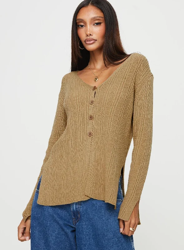 cashmere blend women cardigan for a luxurious feelLexie Knit Cardigan Beige Marle