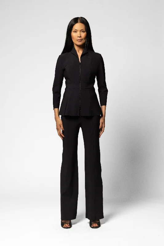 Women's pea coats with brass buttons for a nautical - inspired styleLombard 2 Jacket - Black Women's pea coats with brass buttons for a nautical - inspired styleLombard 2 Jacket - Black